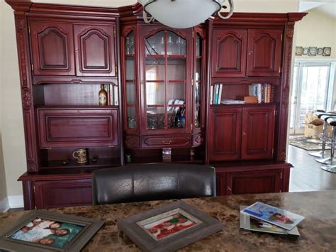 German shrunk wall unit solid wood. German wall unit(shrunk) for Sale in New Port Richey, FL ...