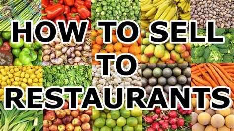 To sell your feet pictures on instagram, here's what you can do: How To Sell To Restaurants - YouTube