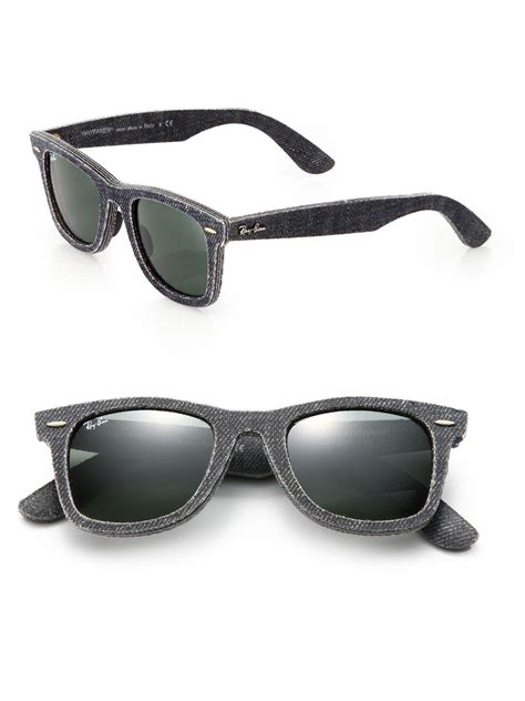 The brand is known for its wayfarer and aviator lines of sunglasses. Ray-Ban 50mm Denim Wayfarer Sunglasses in Black - Lyst