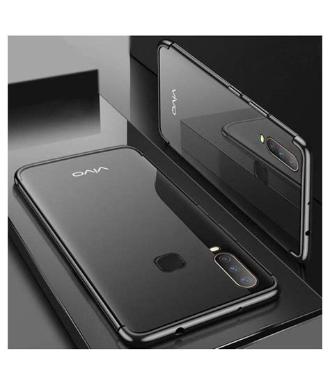 Vivo y12 cases & covers. Vivo Y12 Plain Cases ClickAway - Black Electroplated Back ...