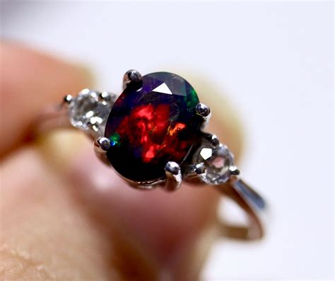 Check spelling or type a new query. Black opal ring, opal wedding ring, bridal rings, opal ...