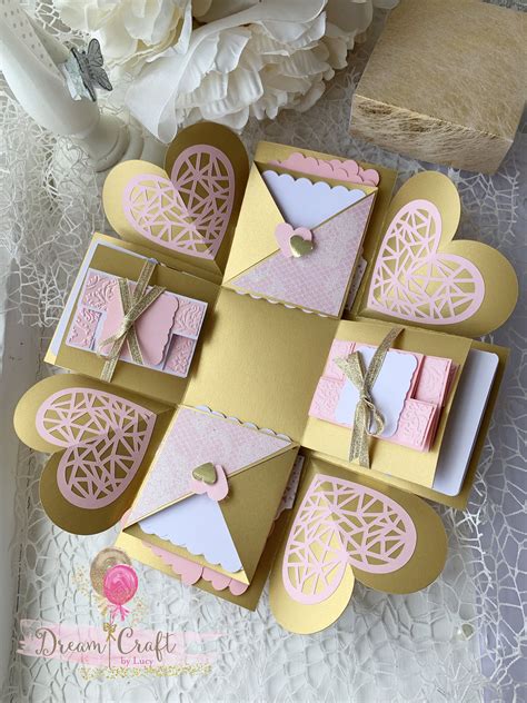 Check spelling or type a new query. Valentines Pink and Gold Exploding Photo box, photo pop up ...