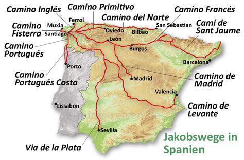 Landkarte spanien (karte provinzen spanien) : Jakobsweg Spanien: Besser informiert mit PURA pilgern ...