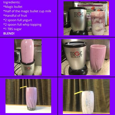 I use a magic bullet and have used a regular blender too. Simple easy smoothie for 1. Mmmmm. Enjoy! in 2020 | Easy ...