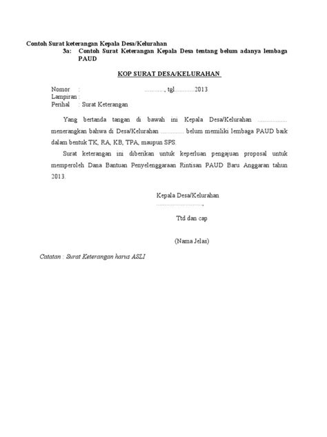 Di dalam hal pembuatan surat keterangan usaha ini, kerap kali kepala desa atau lurah dimintai tolong untuk bisa membantu menerbitkan surat tersebut demi berbagai keperluan dari. Contoh Kop Surat Resmi Kepala Desa - Contoh Kop Surat