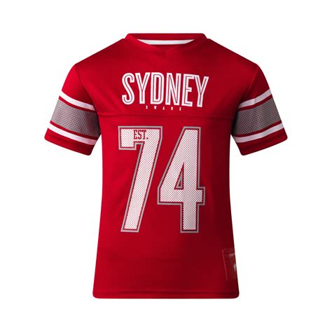 Sydney swans mens t tee shirt afl australian football league team sports rugby. Sydney Swans Summer 2019 Youth Football Jersey