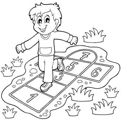 Hoy en día, la rayuela es un juego de patio disfrutado por los niños (y los adultos con corazón joven) en todo el mundaquí encontrarás cómo se juega este juego clásico, junto con algunas variaciones para hacerlo más. Juego Rayuela Para Colorear / Dibujos para colorear de Juguetes - Para ampliar las ima genes ...