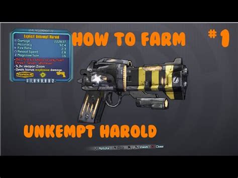 This is the first of what i hope to make into a guide series leveling as. my goal is to provide some useful information on how to get through various segments of the game as each class. HOW TO FARM THE UNKEMPT HAROLD | ANY LEVEL | BORDERLANDS 2 FARMING GUIDE | OP8/LVL 72 - YouTube