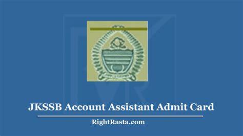 Examination detail/roll number slips will not be issued by post for any stage of examination. JKSSB Account Assistant Admit Card 2020 (Out) JK AA Panchayat Accountant