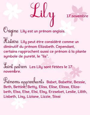 Lily, prénom joyeux : Les prénoms originaux en 2011 - Journal des Femmes