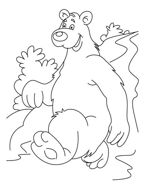 Drawing for kids and painting coloring pages. Bear coloring pages. Download and print bear coloring pages