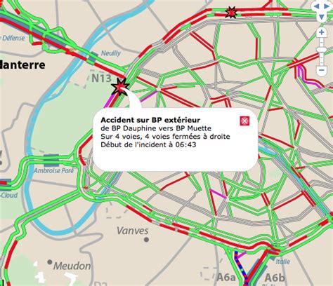 Circulation coupée ce matin sur le périphérique à l’ouest de Paris ...