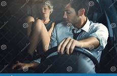 seduction backseat car seduced women driver stock couple handsome preview