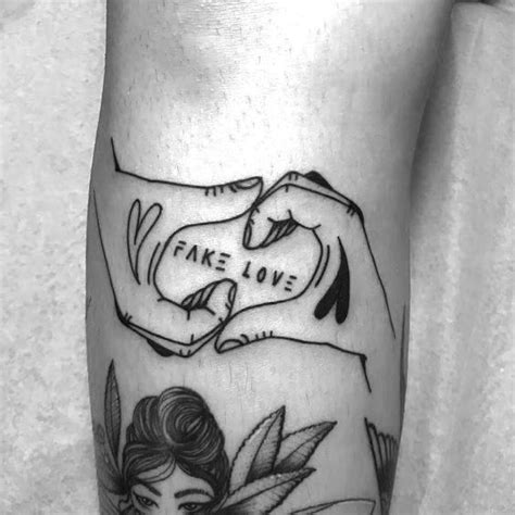 The mythical bird is associated with fire and sun and cyclically regenerates, rising from the ashes. Fake love heart hands tattoo | Tattoos, Bts tattoos, Kpop tattoos