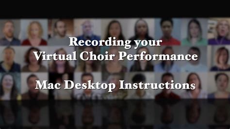 Record yourself singing with friends & our software will handle the video production and editing for you! Recording Your Virtual Choir Part - Mac Desktop Tutorial ...