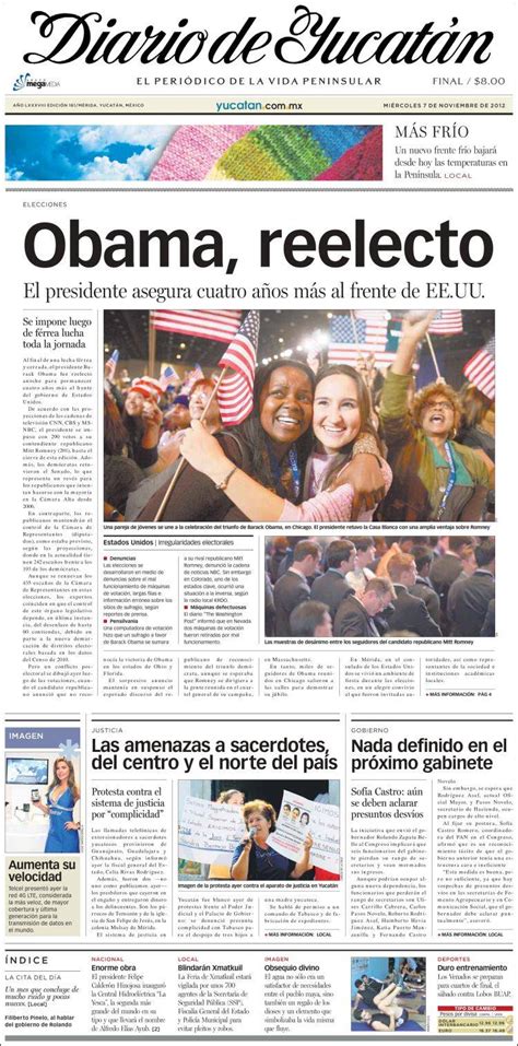 Tiene su sede en la ciudad de mérida, yucatán. Periódico Diario de Yucatán (México). Periódicos de México ...