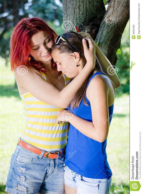 You are asked to park in the far south parking lot. Two Young Women Crying Outdoors Stock Photo - Image of ...