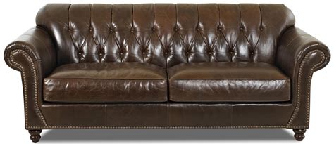 Klaussner jaxon 3 pc sectional sofa. Klaussner Flynn Traditional Sofa with Button Tufted Back ...