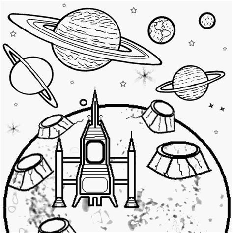 All these out space coloring sheets to print are free to download. Desenho de Nave da NASA no universo para colorir ...