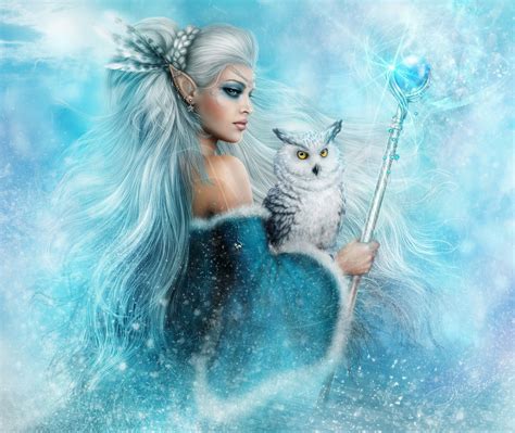 Free hd wallpaper, images & pictures of fantasy mage staff, download photos of for your desktop. Winter Elf Queen 5k Retina Ultra HD Wallpaper | Background Image | 5123x4314 | ID:688903 ...