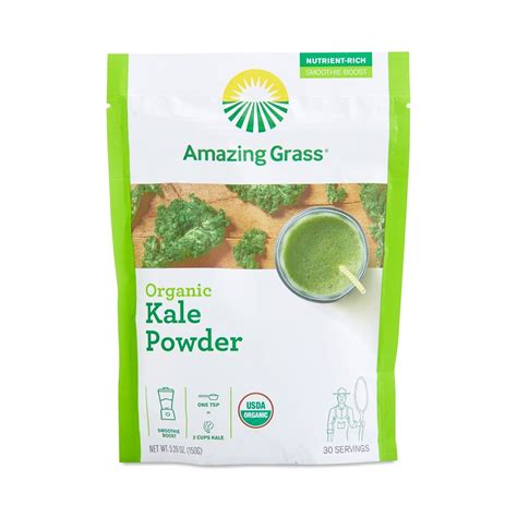 Kale is a natural herb that is known for it's various health benefits and amazing grass adds this ultimate nutritional herb in it's organic powder drink. Amazing Grass Organic Kale Powder - Thrive Market