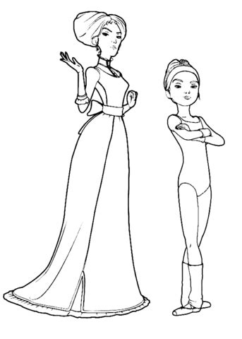 Search through 623,989 free printable colorings at getcolorings. Regine and Camille Le Haut from Leap! coloring page | Free ...