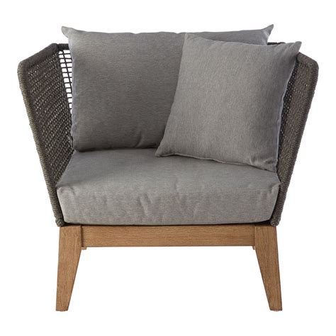 Enhance the comfort of your. Grey Rope Outdoor Armchair