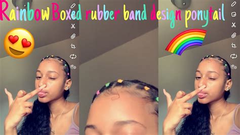 Rainbow rubber band braidless crochet half up half down. Rainbiw Rubber Band Hair Styles With Pic Legit Ng ...