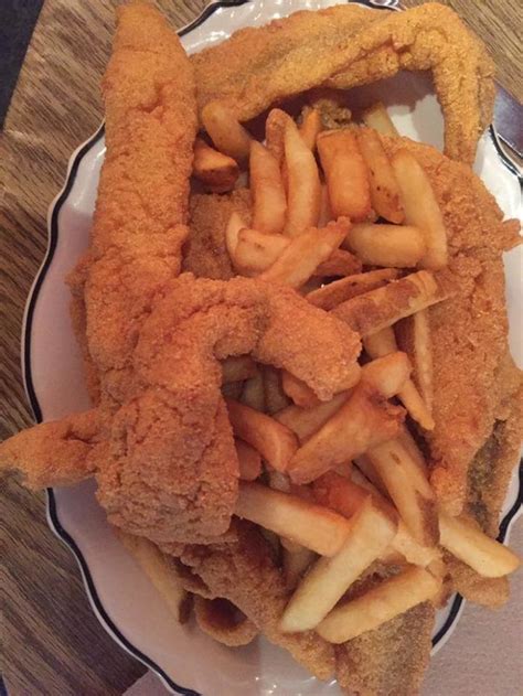 In a wide bowl, mix the milk and egg together, season with salt and pepper. They are famous for their all-you-can-eat fried catfish for only $10.95. The fried catfish is ...