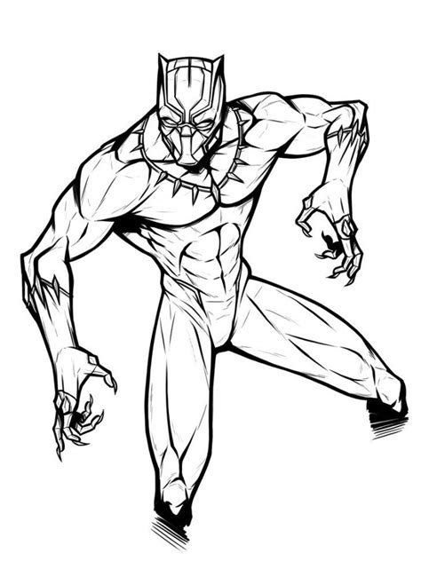 Avengers coloring pages black panther. Pin on Movies and TV Show Coloring Pages