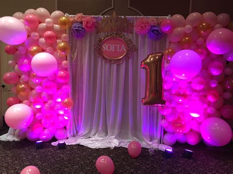 A fabulous range of balloons and other decorations for your special christening celebration. Sofia's Christening Photo Backdrop | Photo backdrop, Christening photos, Balloon decorations