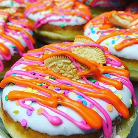 Regardless of your morning routine, the appeal of fresh doughnuts is difficult to resist. Reposted from @pinkboxdoughnuts - Creamy Filled Birthday Cake Doughnuts Its Ya Birthday .. Its ...