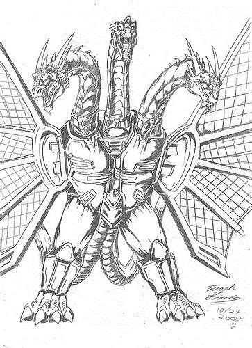 They develop imagination teach a kid to be accurate and attentive. King Ghidorah Coloring Pages Sketch Coloring Page | Sketches