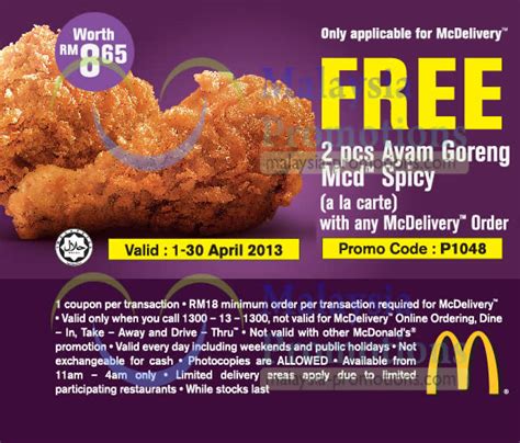 We last updated this page with new coupon codes on february 21, 2021. Mcdelivery Tagged Posts (Jul 2017) | MSIAPromos.com