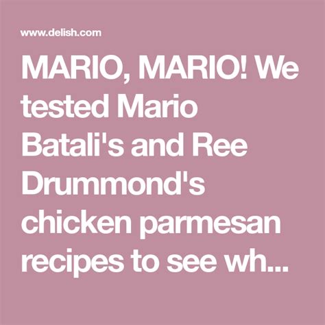 1 1/2 pounds chicken tenders. Mario Batali Vs. Ree Drummond: Whose Chicken Parm Is ...