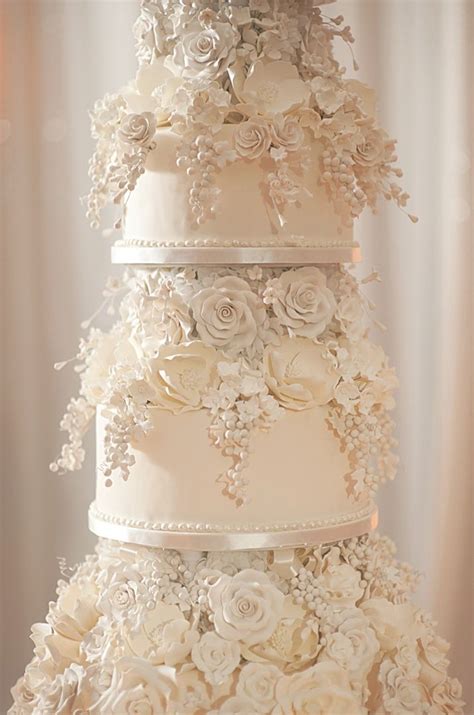 Remove the cakes from the oven and set aside to cool. Inside Weddings | Fancy wedding cakes, Ivory wedding cake ...