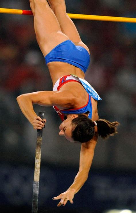 Pole vaulting used to be for distance but is now done to see how high the vaulters can vault themselves. Pole Vaulting Babes - Gallery | eBaum's World