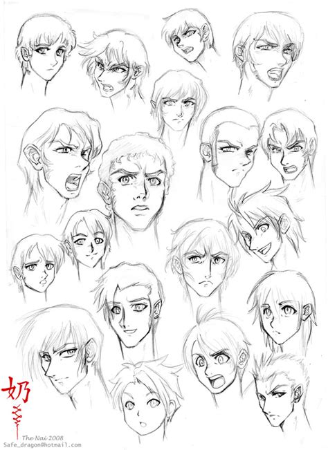 And you have to draw anime boy's face first. Manga Tutorial Base: Tutorial: Manga Faces