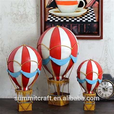 A hot air balloon is a type of aircraft. Restaurant Ceiling Hanging Decoration Metal 3d Hot Air ...