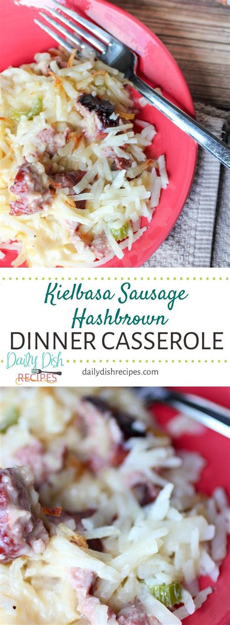 Kielbasa is any type of meat sausage from poland and a staple of polish cuisine. Kielbasa Sausage Hashbrown Dinner Casserole via @d ...