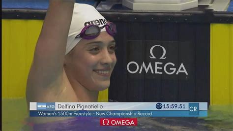 She participated in the 2017 fina world junior swimming championships where she won two gold medals. Otra medalla de oro para Delfina Pignatiello en el mundial ...