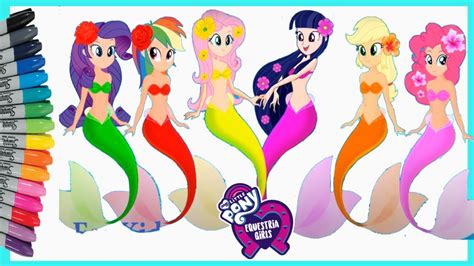 How to make glitter mermaid tail dresses for eg. Gambar Mewarnai My Little Pony Manusia : 4 Cara Untuk ...