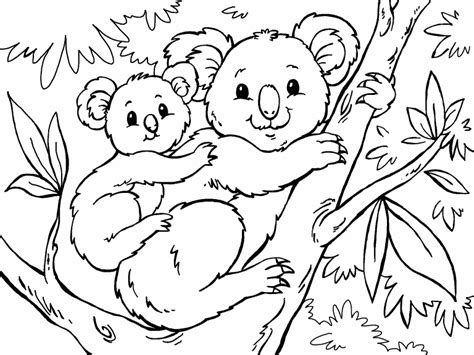 The ultimate christmas coloring pages for kids: Koala coloring page - Coloring Pages 4 U