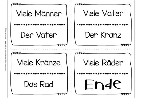 Lesespiel Mehrzahl aus A wird Ä - Learn German With Fun