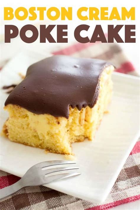 Boston cream poke cake is a very simple, luscious dessert. BOSTON CREAM POKE CAKE - Cake