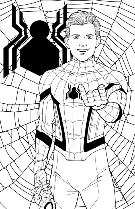 Iron spider coloringes spiderman for color. Pin on LineArt: Spiders