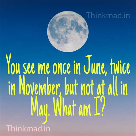 In the event that we read the question, it asks 'what number of are in the room'. You see me once in June, twice in November, but not at all ...