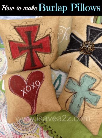 When i've had an important. How to Make a Burlap Pillow - iSaveA2Z.com