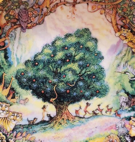 It appears as a proper name of a person; Vintage Bill Bell Decorative Plate Paradise Garden of Eden ...