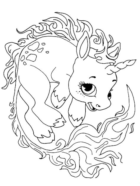 Here is a coloring page of a unicorn with wings. free printable baby unicorn coloring pages. Unicorns are ...